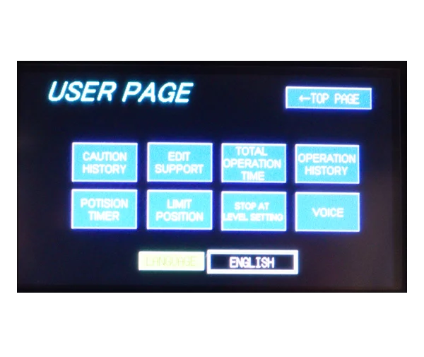 Color touch screen provides back up control and additional data